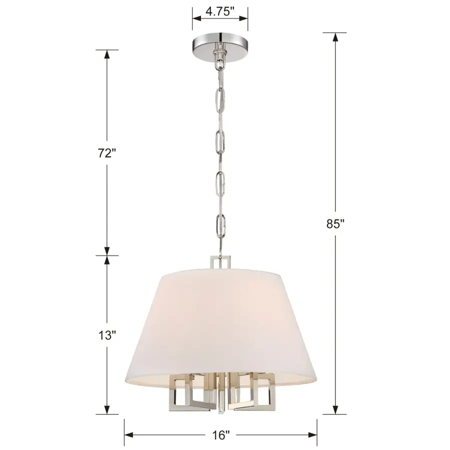 Westwood 16" Chandelier in Polished Nickel - Image 14