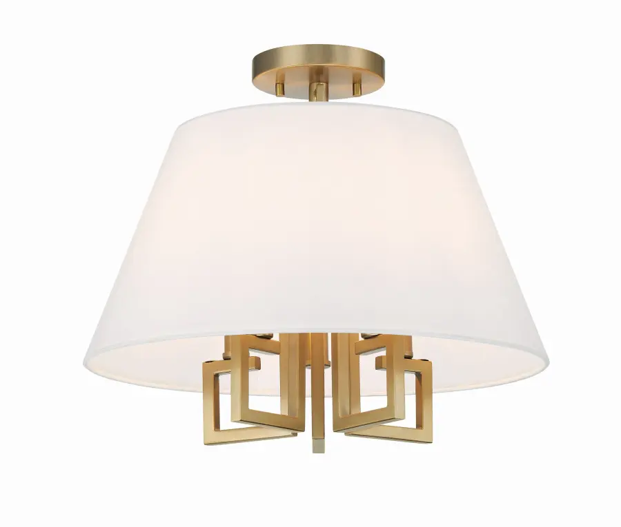 Westwood 16" Semi Flush Mount in Vibrant Gold - Image 1