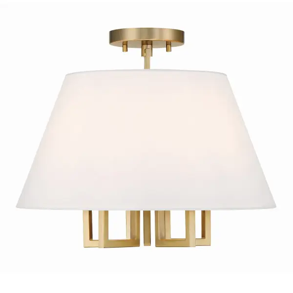 Westwood 16" Semi Flush Mount in Vibrant Gold - Image 3