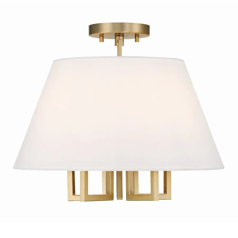 Westwood 16" Semi Flush Mount in Vibrant Gold - Image 3