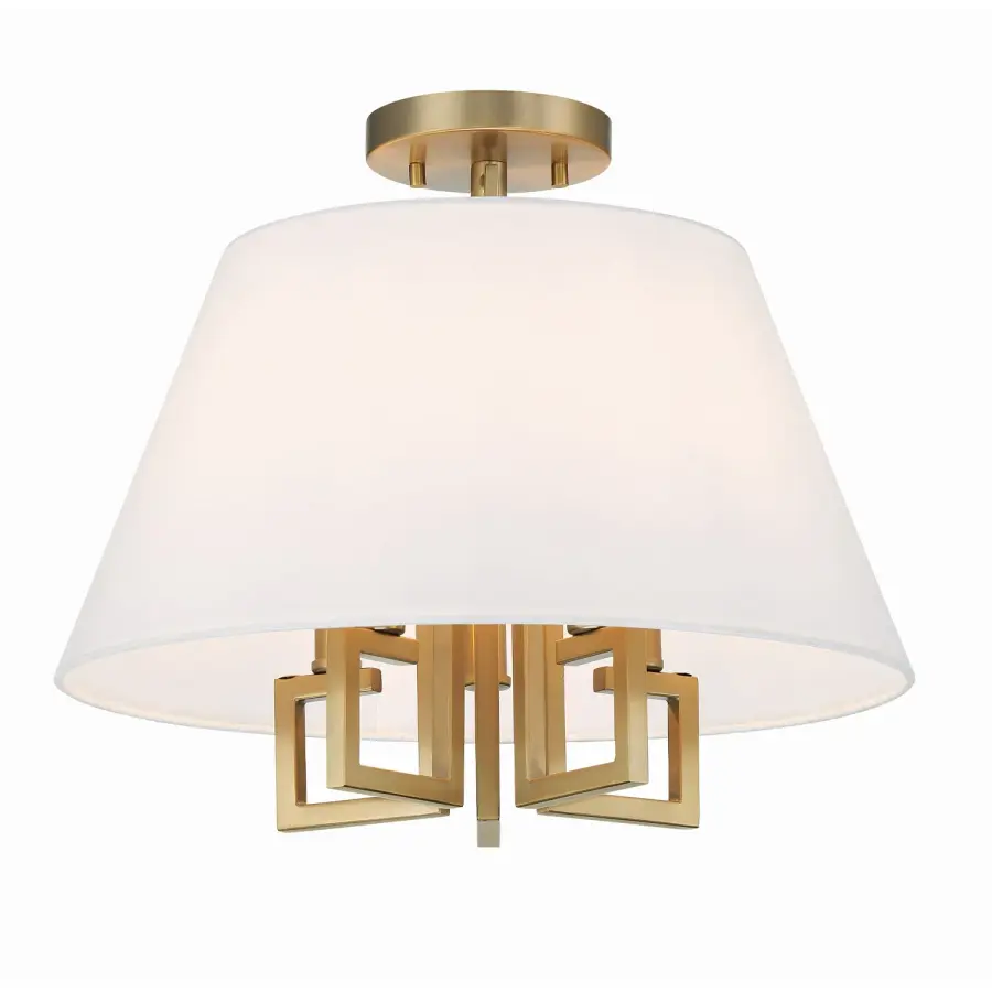Westwood 16" Semi Flush Mount in Vibrant Gold - Image 4
