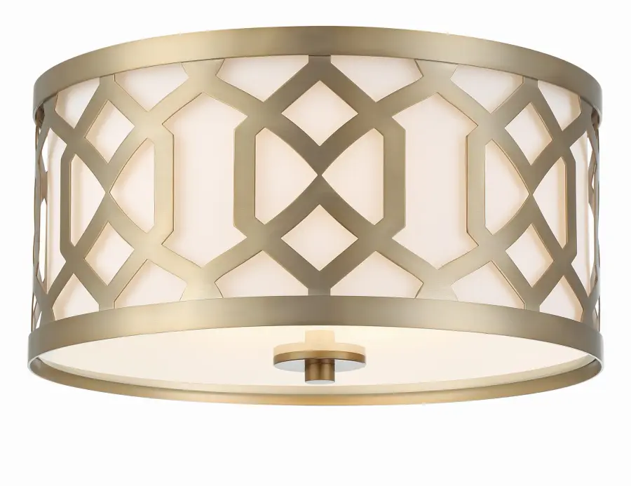 Jennings 16.25" Flush Mount in Aged Brass - Image 1