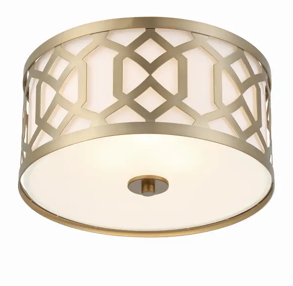 Jennings 16.25" Flush Mount in Aged Brass - Image 2
