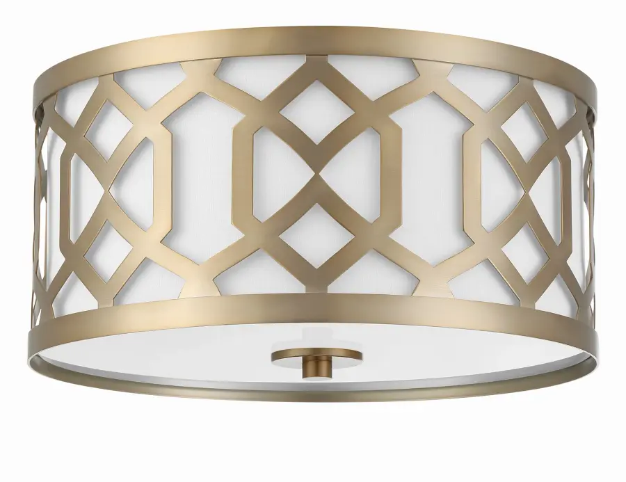 Jennings 16.25" Flush Mount in Aged Brass - Image 3