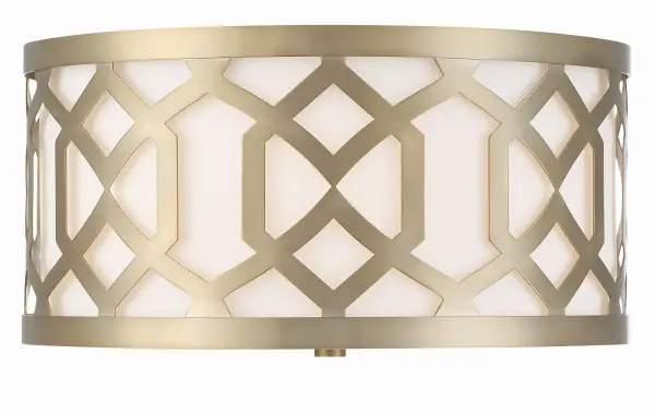 Jennings 16.25" Flush Mount in Aged Brass - Image 4