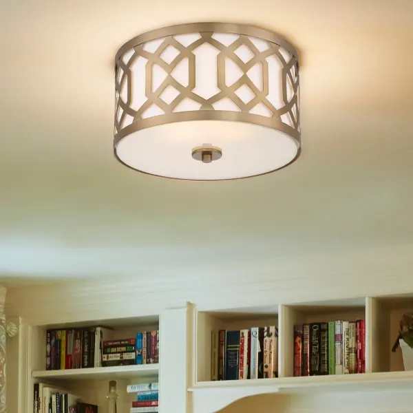 Jennings 16.25" Flush Mount in Aged Brass - Image 5