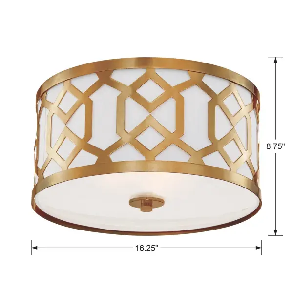Jennings 16.25" Flush Mount in Aged Brass - Image 6