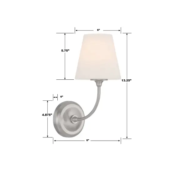 Sylvan 6" Wall Sconce in Black Forged - Image 21
