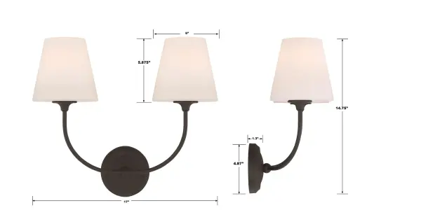 Sylvan 17" Wall Sconce in Black Forged - Image 13