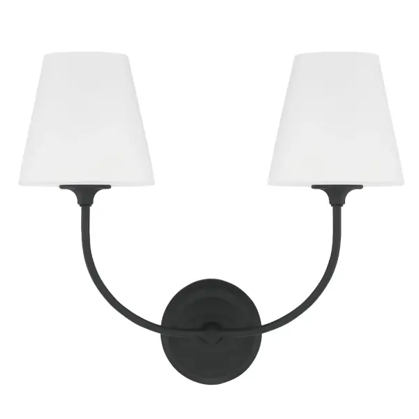 Sylvan 17" Wall Sconce in Black Forged - Image 9