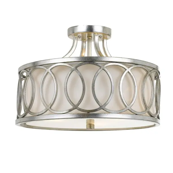 Graham 15" Semi Flush Mount in Antique Gold - Image 17