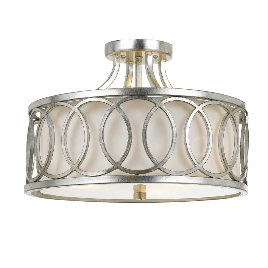 Graham 15" Semi Flush Mount in Antique Gold - Image 17