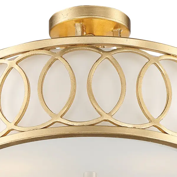 Graham 15" Semi Flush Mount in Antique Gold - Image 3