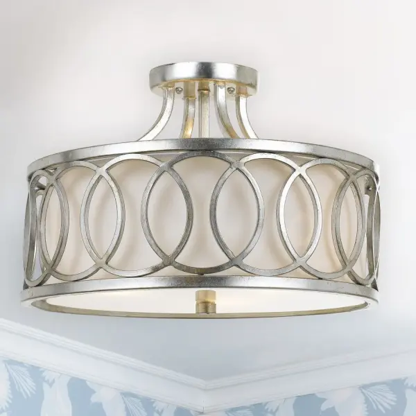Graham 15" Semi Flush Mount in Antique Gold - Image 21