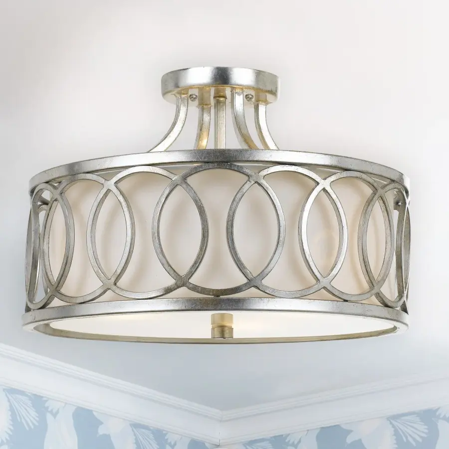 Graham 15" Semi Flush Mount in Antique Gold - Image 21