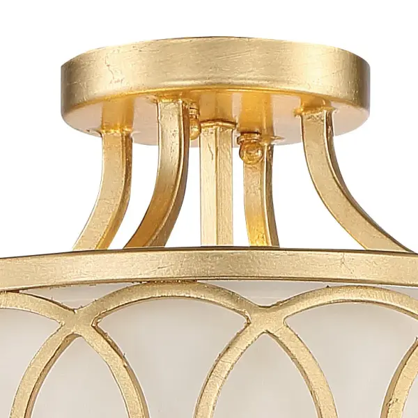 Graham 15" Semi Flush Mount in Antique Gold - Image 4