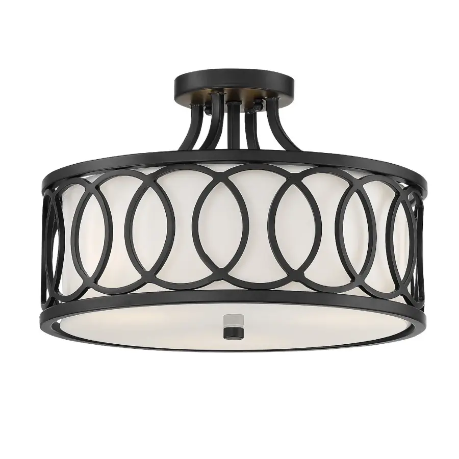 Graham 15" Semi Flush Mount in Antique Gold - Image 9