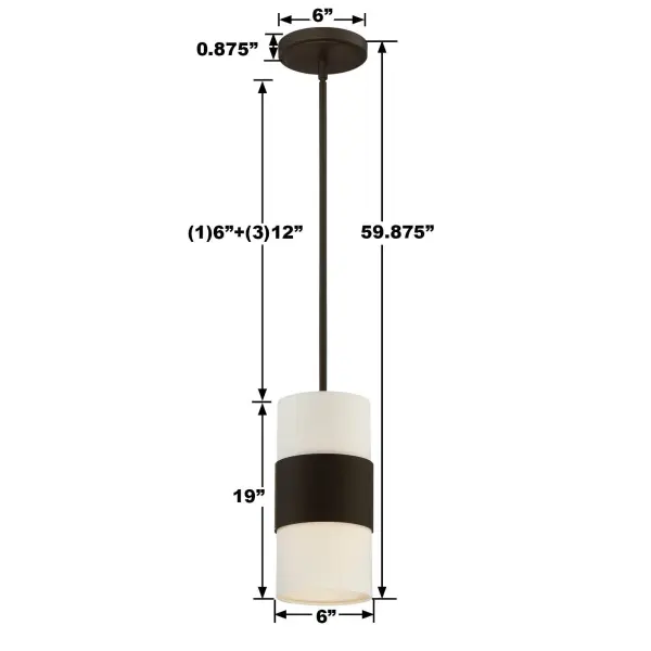 Grayson 6" Mini Pendant in Dark Bronze - Image 7