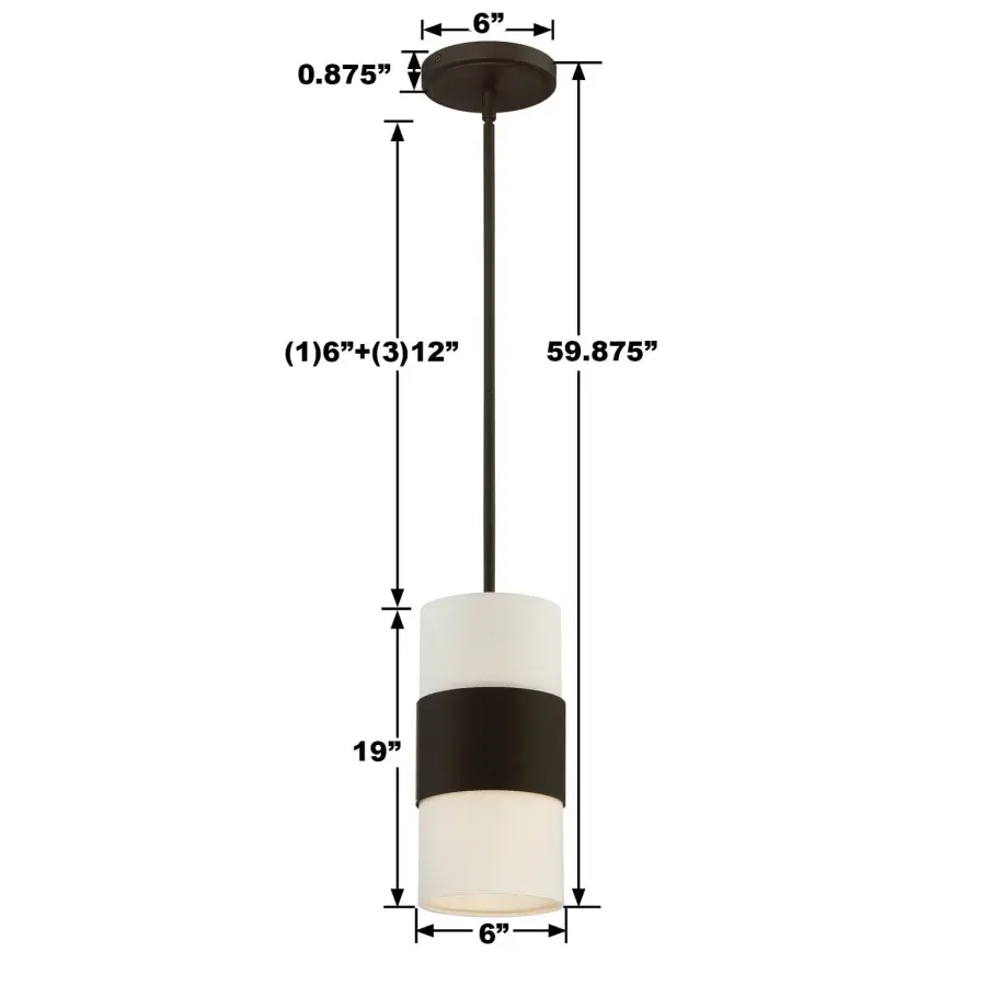 Grayson 6" Mini Pendant in Dark Bronze - Image 7