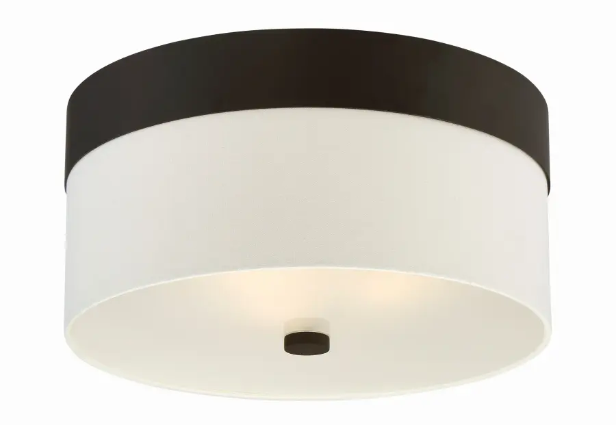 Designer Mid-Century Flush Mount with Soft Diffused Lighting - Image 1