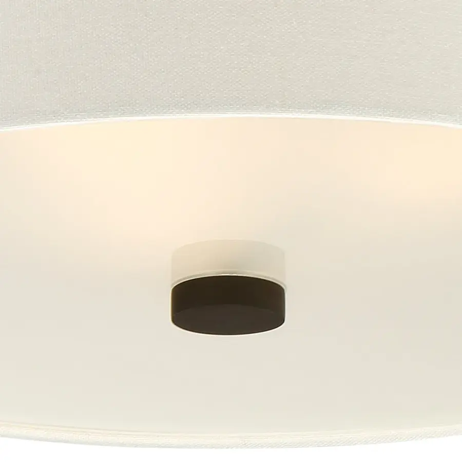 Designer Mid-Century Flush Mount with Soft Diffused Lighting - Image 2
