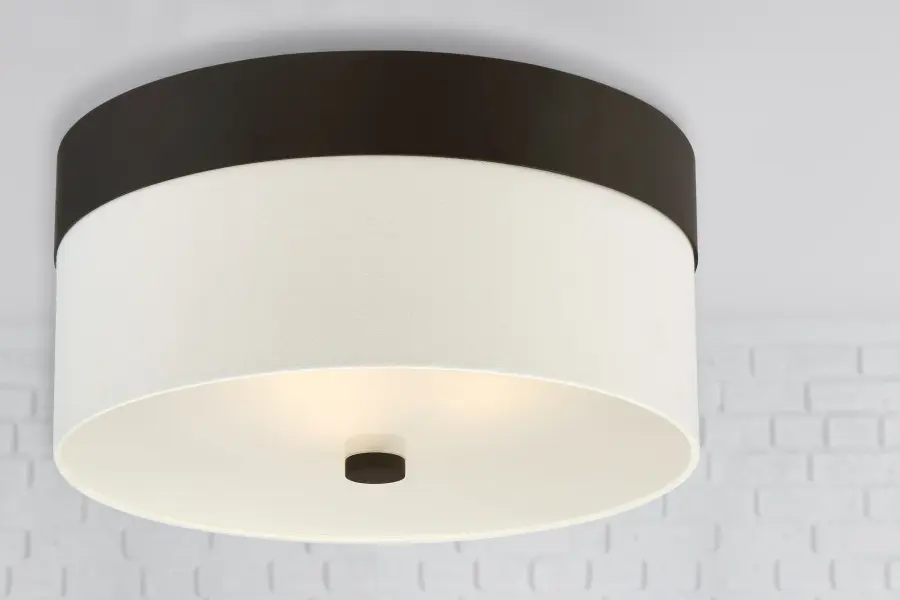 Designer Mid-Century Flush Mount with Soft Diffused Lighting - Image 6