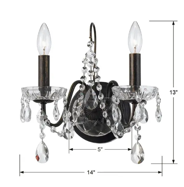 Butler 14" Crystal Sconce - Image 8