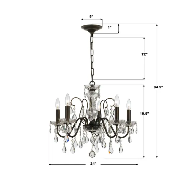 Butler 24" Crystal Chandelier - Image 5