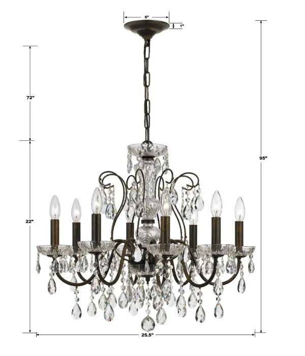 Butler 25.5" Crystal Chandelier - Image 4
