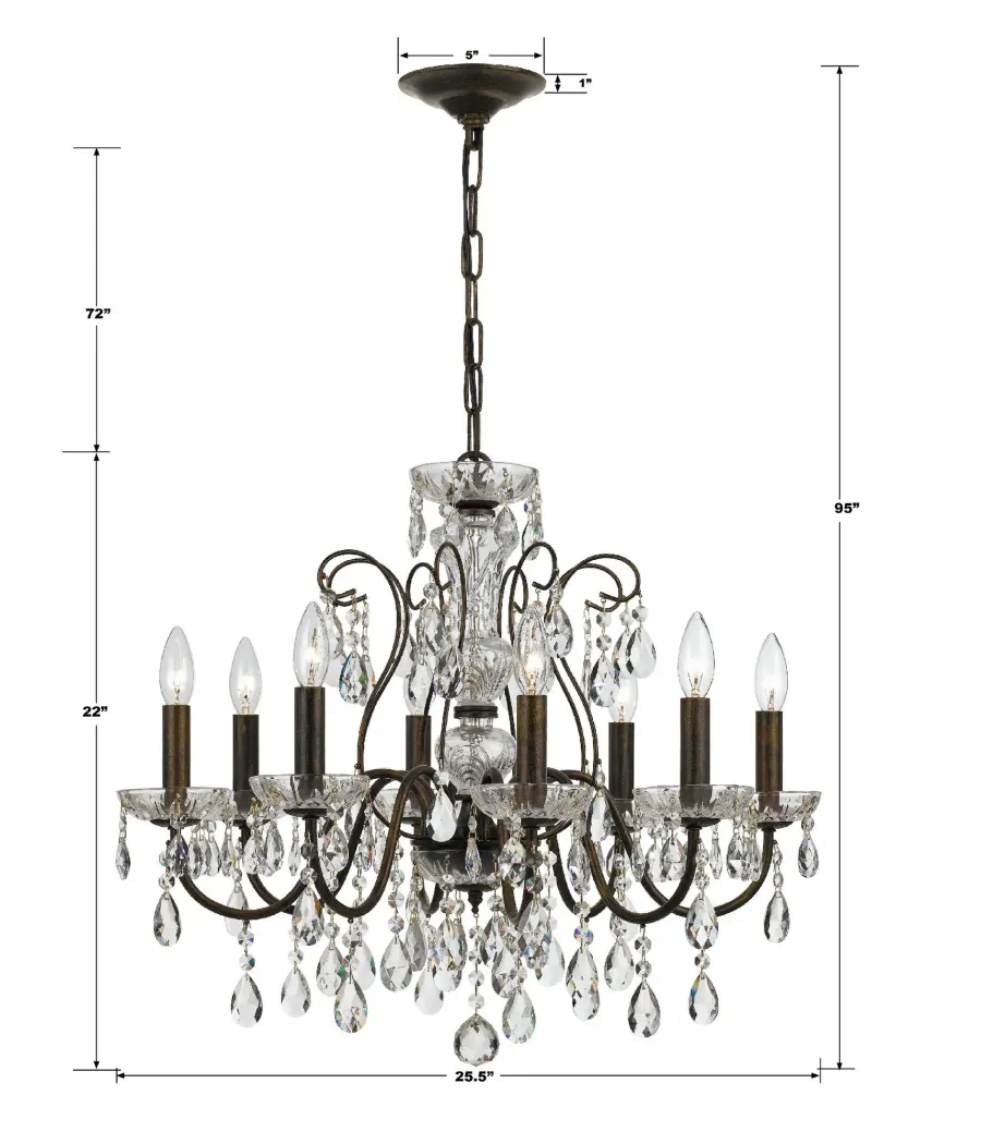 Butler 25.5" Crystal Chandelier - Image 4
