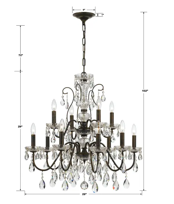 Butler 29" Crystal Chandelier - Image 4