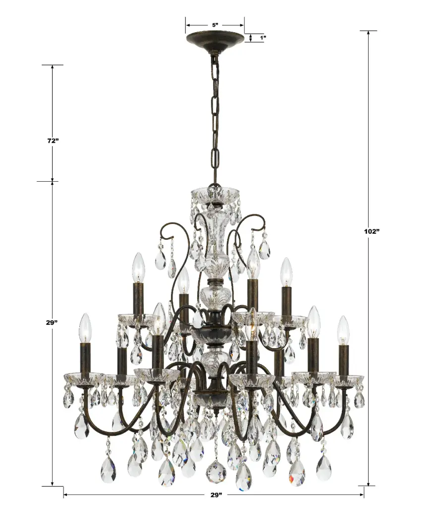 Butler 29" Crystal Chandelier - Image 4