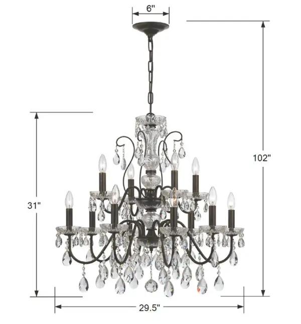 Butler 29" Crystal Chandelier - Image 4