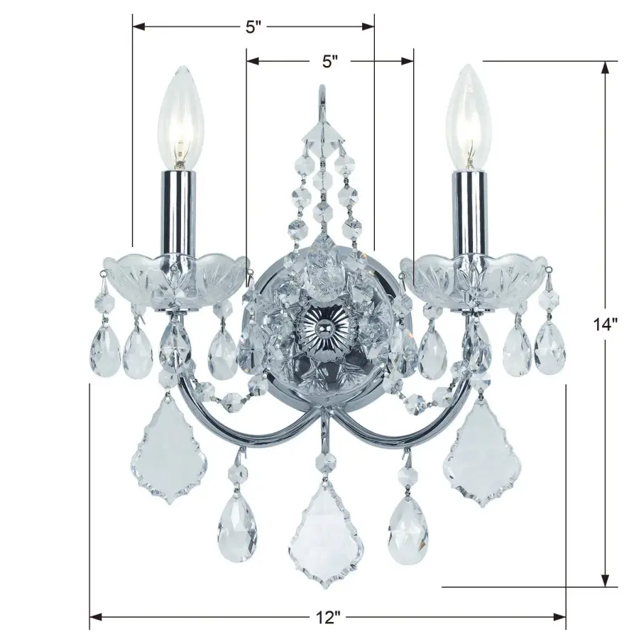 Imperial 12" Crystal Sconce - Image 4