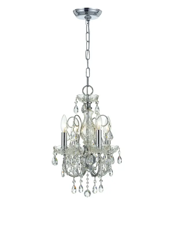 The Imperial 12" Chandelier delivers traditional glamour with cascading crystal swags that catch and reflect light beautifully. Its compact size makes it perfect for smaller spaces that need a touch of luxury without overwhelming the room.