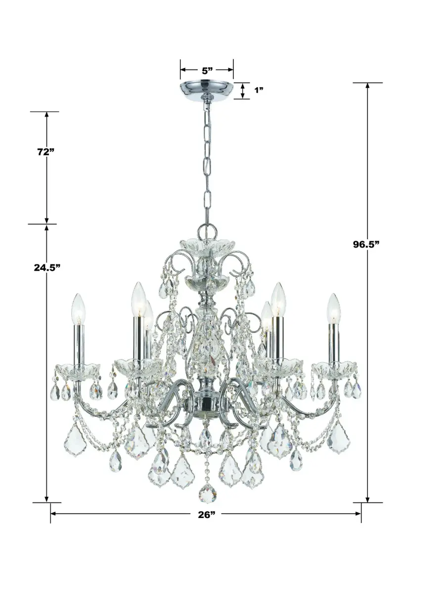 Imperial 26" Crystal Chandelier - Image 4