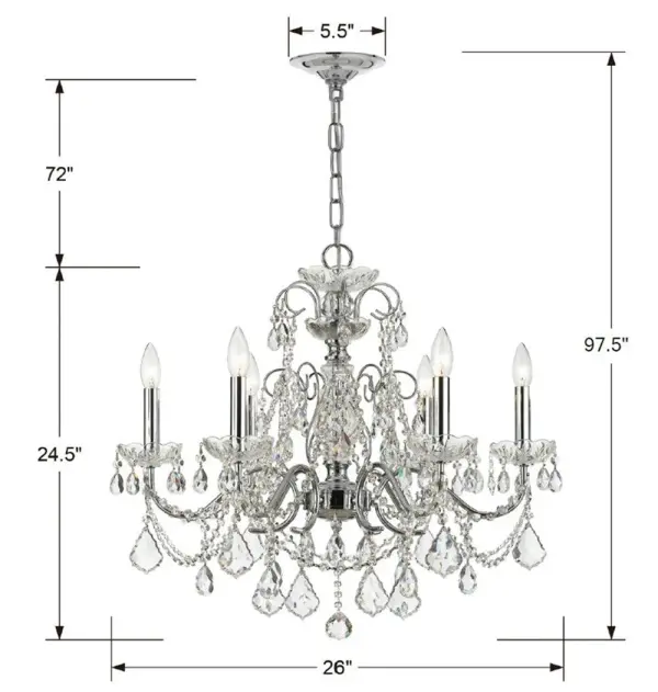 Imperial 26" Crystal Chandelier - Image 8