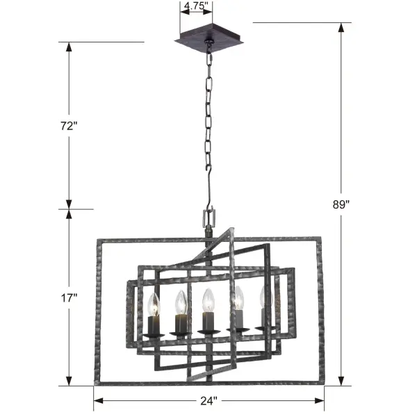 Capri 24" Geometric Chandelier - Image 13