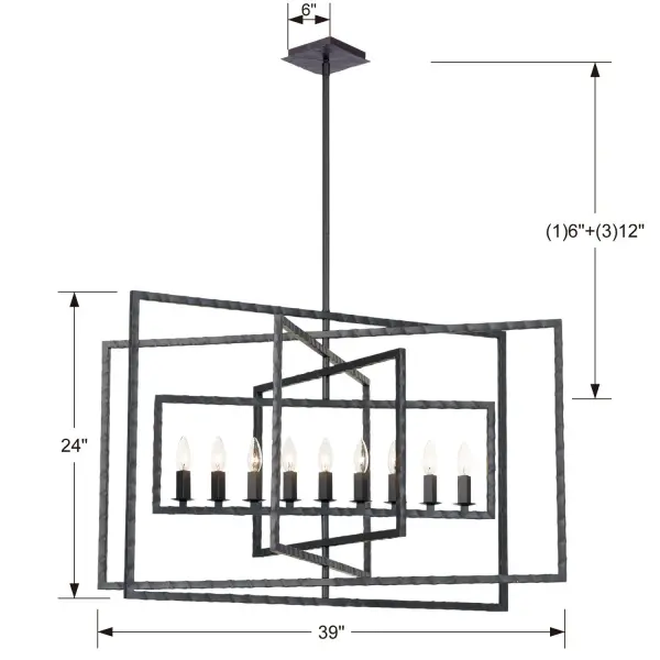Capri 39" Chandelier - Image 14