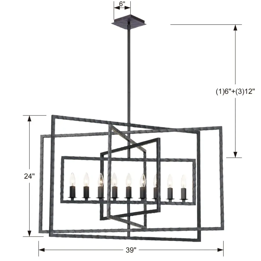 Capri 39" Chandelier - Image 14