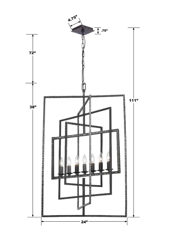 Capri 24" Geometric Chandelier - Image 14