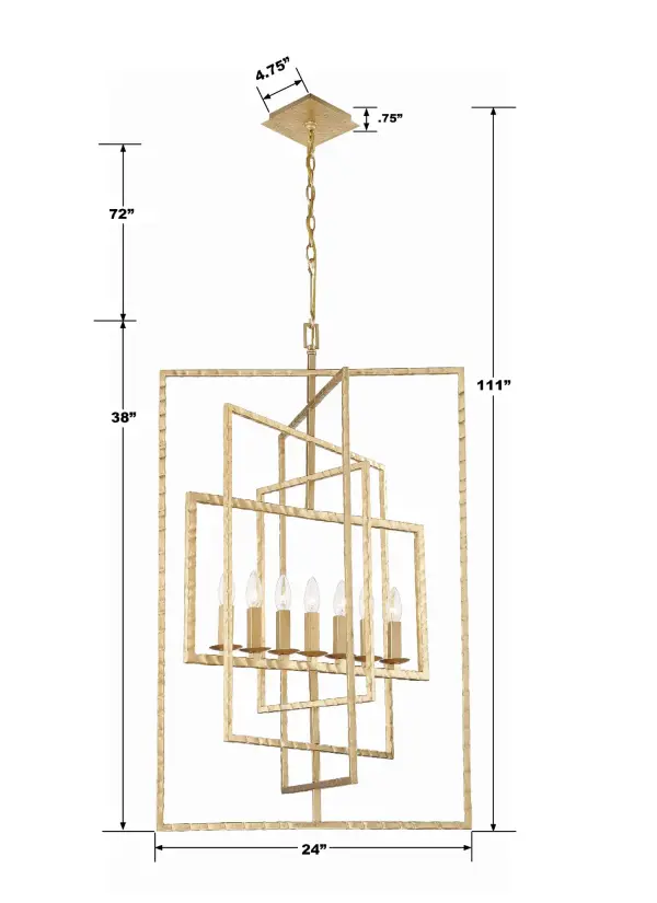 Capri 24" Geometric Chandelier - Image 8