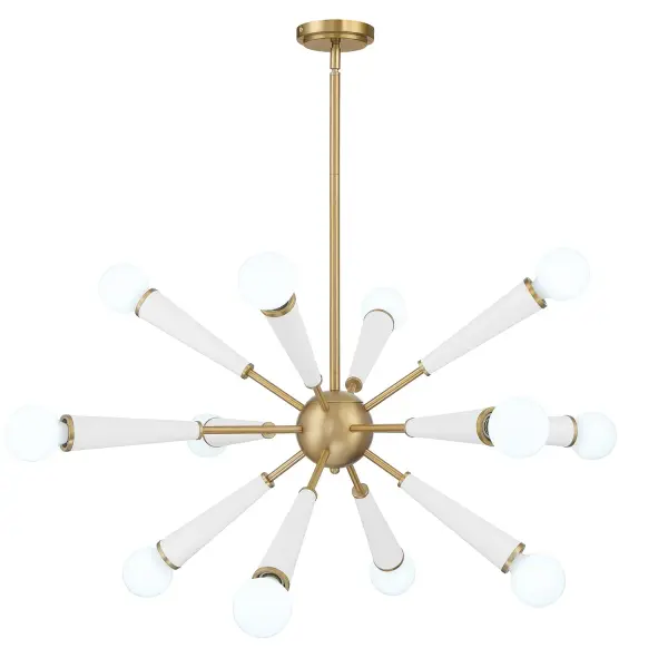 Zodiac 34" Chandelier in Aged Brass - Image 11