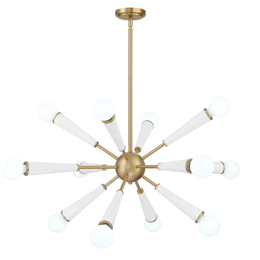 Zodiac 34" Chandelier in Aged Brass - Image 11
