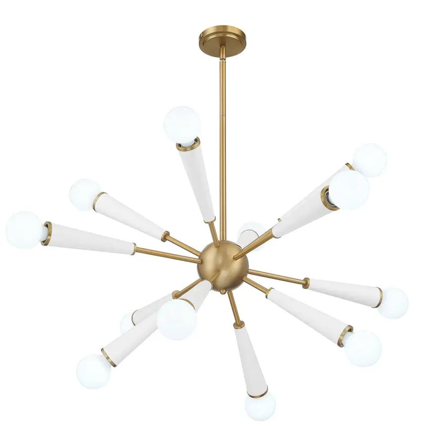 Zodiac 34" Chandelier in Aged Brass - Image 12