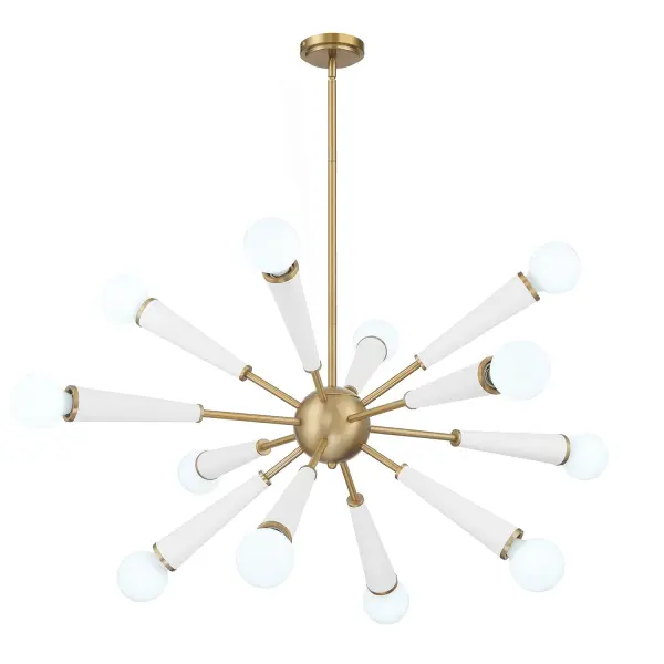 Zodiac 34" Chandelier in Aged Brass - Image 9
