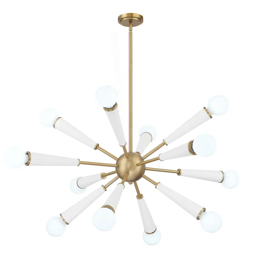 Zodiac 34" Chandelier in Aged Brass - Image 9