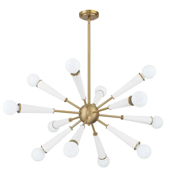Zodiac 34" Chandelier in Aged Brass - Image 10