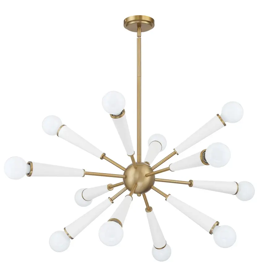 Zodiac 34" Chandelier in Aged Brass - Image 10