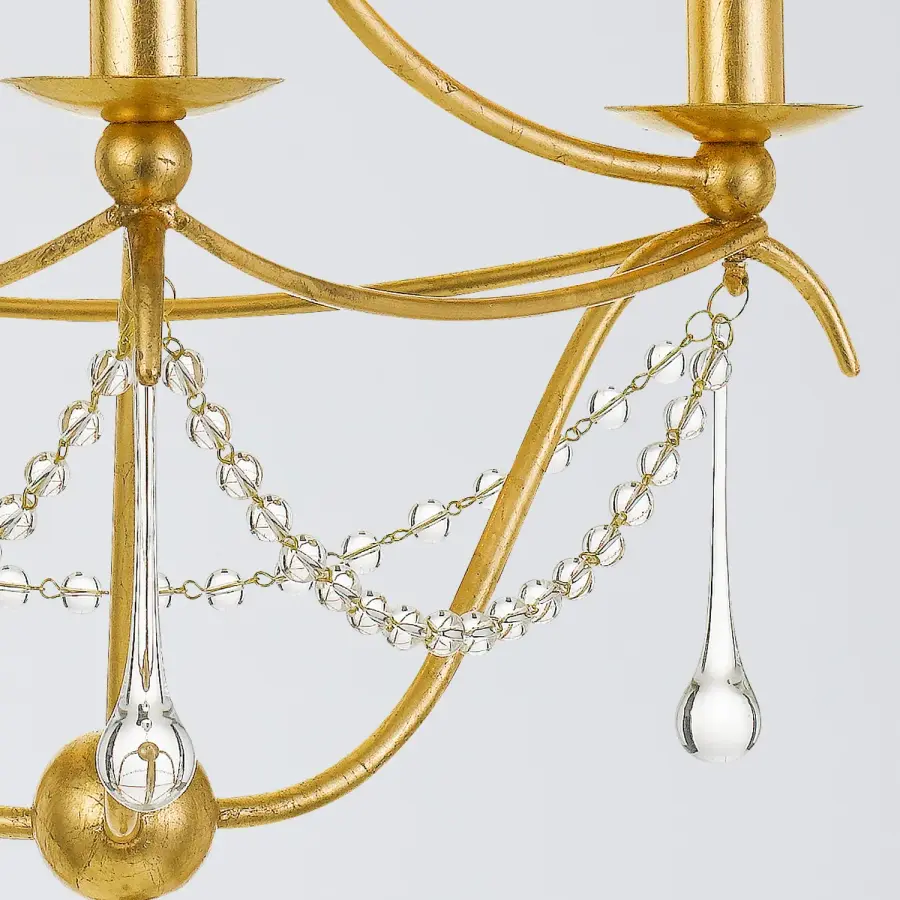 Metro 15.5" Chandelier in Antique Gold - Image 4